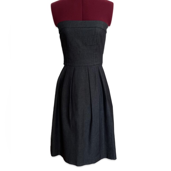 Zara Strapless, Structured Denim Couture Dress. Stunning! - Picture 2 of 5
